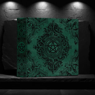 Witchery Flourish Emerald Green Fantasy Pentacle Binder