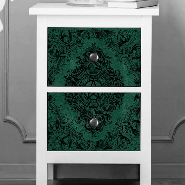 Witchery Flourish | Emerald Green Fantasy Pentacle Tissue Paper (Creator Uploaded)