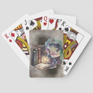 Witchery Pastel Spellbook Tomes and Crystal Ball Playing Cards