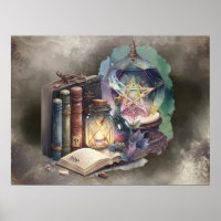 Witchery | Pastel Spellbook Tomes and Crystal Ball