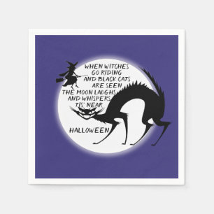 Witches and Black Cat Quote Napkin