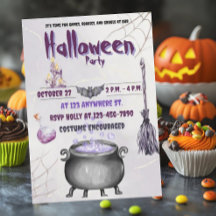 Witches and Warlocks Invitation Flat Card