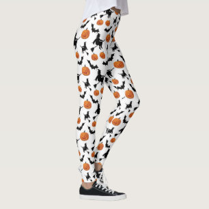 Witches, Bats and Pumpkins Halloween Leggings