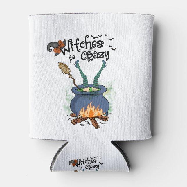 Witches Be Crazy Can Cooler (Front)