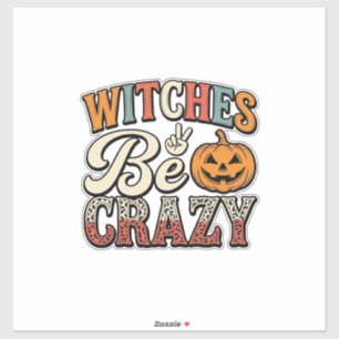 Witches Be Crazy Vintage Halloween Shirt Design_1