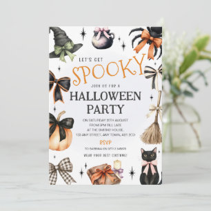 Witches & Bows Halloween Fancy Dress Party Invite
