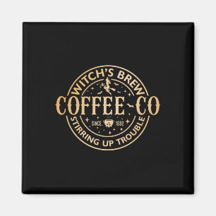 Witches Brew Coffee Co Halloween Witch Coffee Love Magnet
