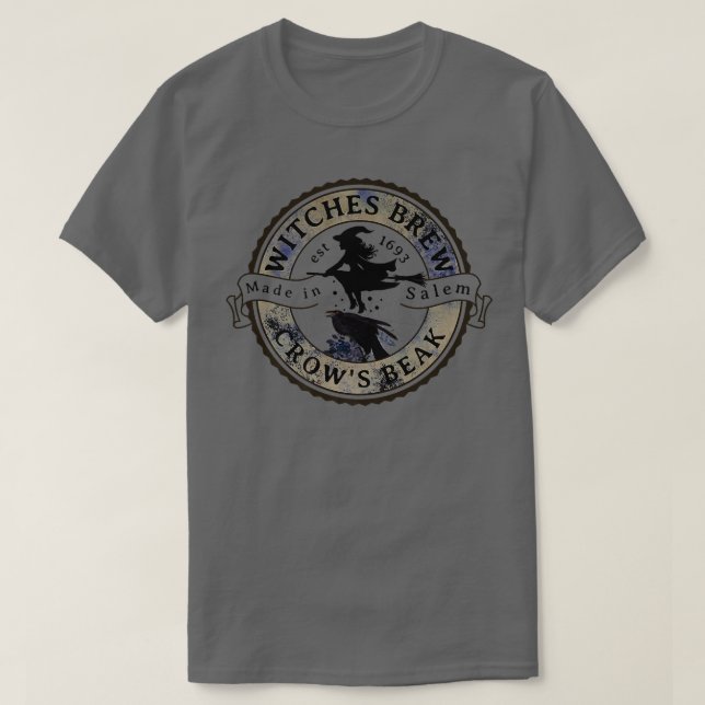Witches Brew Crow's Beak Halloween T-Shirt (Design Front)