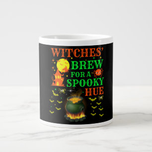 Witches' brew for a spooky hue cauldron design large coffee mug