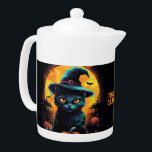 WITCHES' BREW for (name), Black Cat Halloween<br><div class="desc">Halloween,  Witches' Brew for (name),  black cat in witches hat mug. Editable text - change the text and name. Also a mug available in the same design.</div>