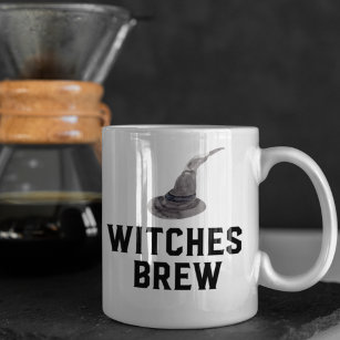 Witches Brew   Happy Halloween   Witches Hat Coffee Mug