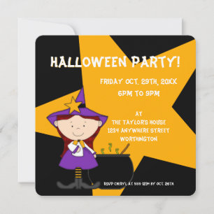 Witches Brew Kid's Halloween Party Invitation 6
