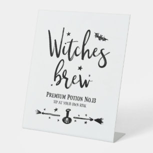 Witches Brew Pedestal Sign