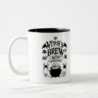 Witches Brew Recipe Two-Tone Coffee Mug
