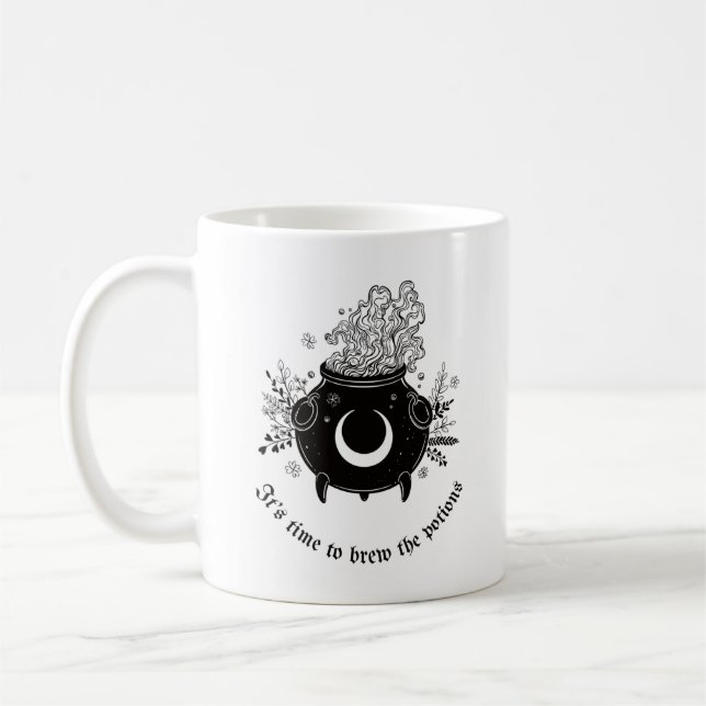 Witches caldron funny  coffee mug (Left)
