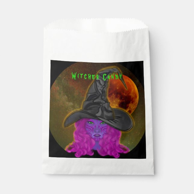 Witches Candy Halloween Witch Trick or Treat Favour Bag (Front)