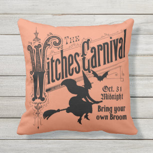 Witches Carnival for Halloween Outdoor Pillow