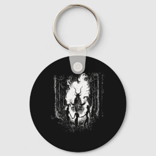 Witches Dancing With Baphomet Occult Witch Gothic Keychain