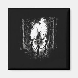 Witches Dancing With Baphomet Occult Witch Gothic  Magnet
