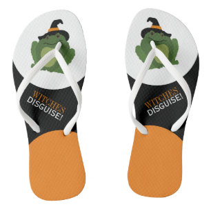 Witches Disguise! Cute Witch Toad Flip Flops
