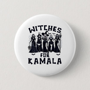 Witches For Kamala Harris Election 2024 Halloween 2 Inch Round Button