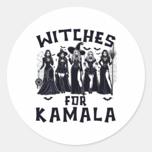 Witches For Kamala Harris Election 2024 Halloween Classic Round Sticker