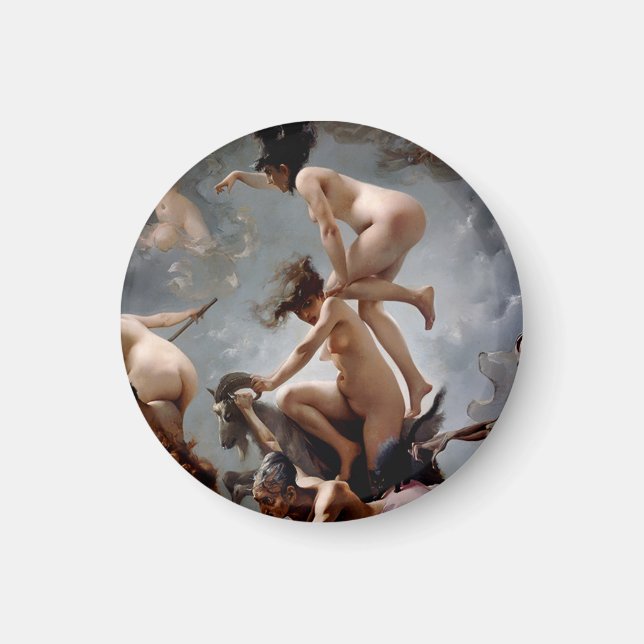 Witches Going to The Sabbath - Luis Ricardo Falero Magnet (Front)