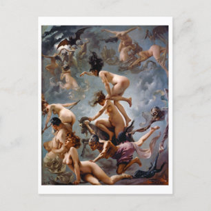 Witches Going to Their Sabbath Falero Postcard