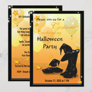 Witches Halloween Enchanting Witch Invitation 2