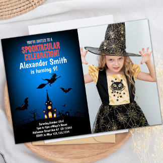 Witches Halloween Invitations with Photo