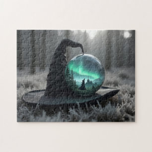 Witches hat and Crystal ball Jigsaw Puzzle