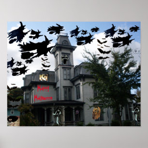 WITCHES HAUNTED HOUSE  POSTER