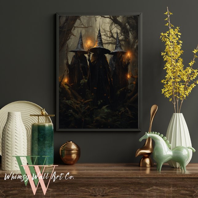 Witches in the Forest Dark Gothic Halloween Poster (Creator Uploaded)