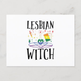 Witches LGBTQ   Witch Witchcraft Rainbow Gift Idea Postcard