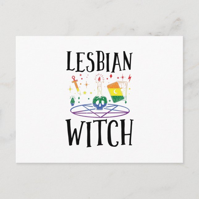 Witches LGBTQ | Witch Witchcraft Rainbow Gift Idea Postcard (Front)