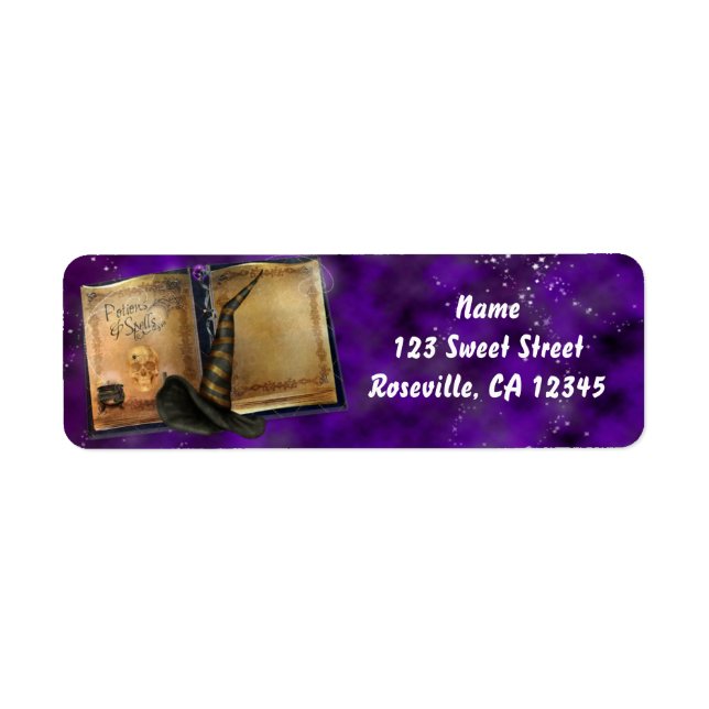 Witches Magic Spell Book Halloween Party (Front)