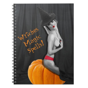 Witches Magic Spells Spiral Bound Notebook Journal