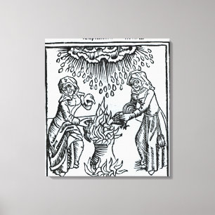 Witches Making a Spell, 1489 Canvas Print