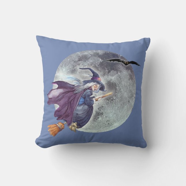 Witches Moon Throw Pillow (Front)