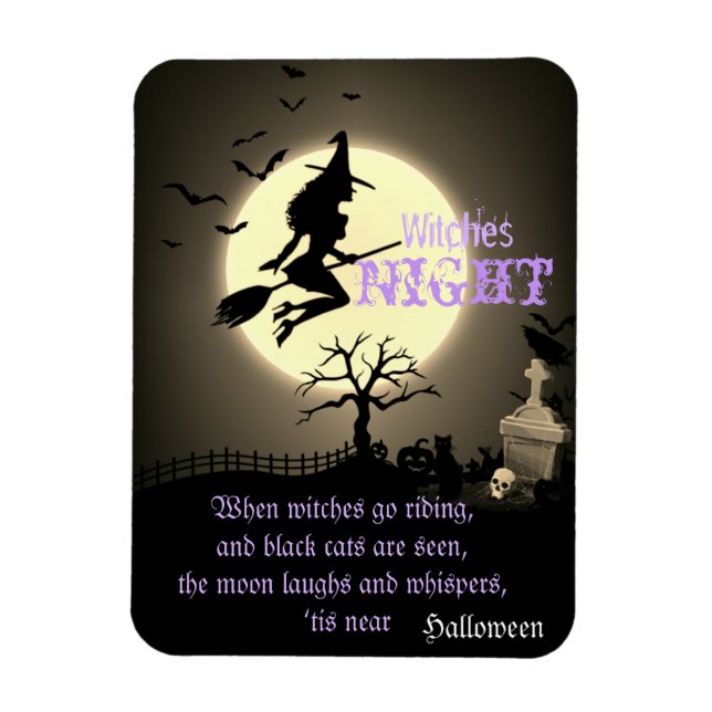 Witches Night, Halloween Magnet (Vertical)