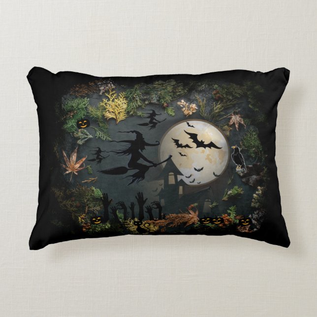 Witches Party Night Accent Pillow (Front)