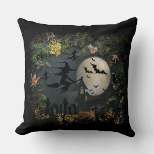 Witches Party Night Throw Pillow