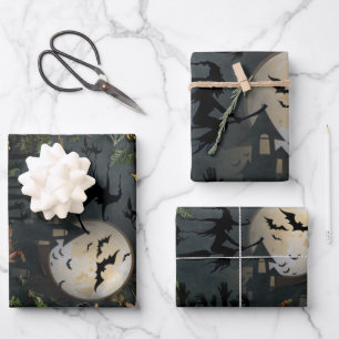Witches Party Night Wrapping Paper Sheet
