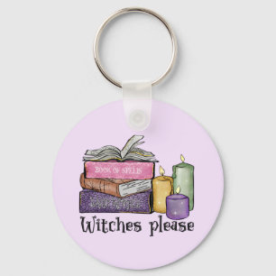 Witches Please   For Book Lover   Librarian Keychain