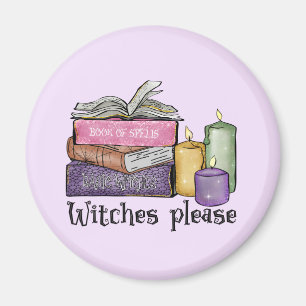 Witches Please   For Book Lover   Librarian Magnet