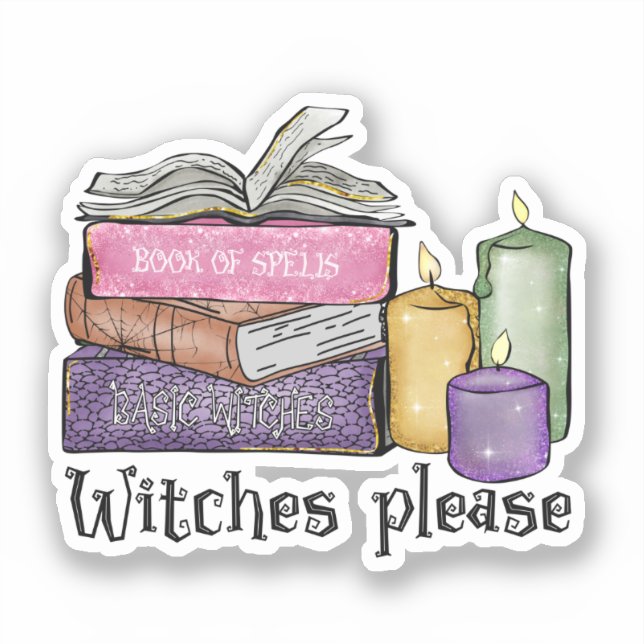 Witches Please – Stack of Witchy Books (Front)