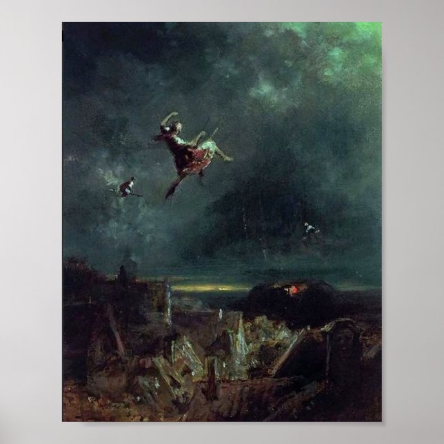 Witches Ride By Carl Spitzweg Poster (Front)