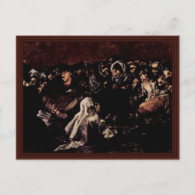 Witches' Sabbath,  By Francisco De Goya Postcard (Front)
