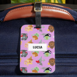 Witches, scarecrow and lion luggage tag