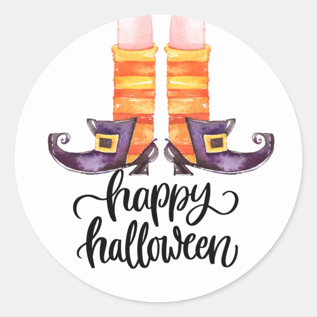 Witches Shoes Classic Round Sticker (Front)